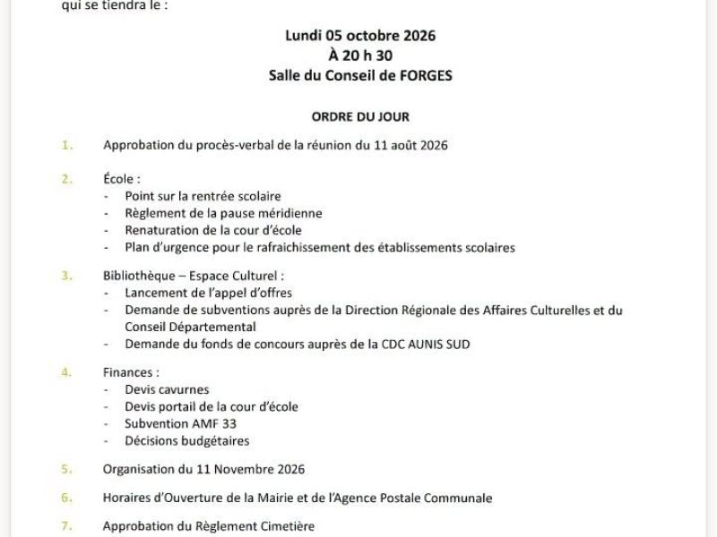 CM OCTOBRE 2026